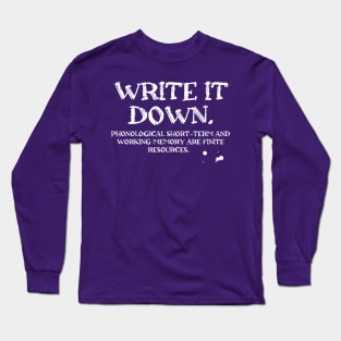 Write It Down Long Sleeve T-Shirt